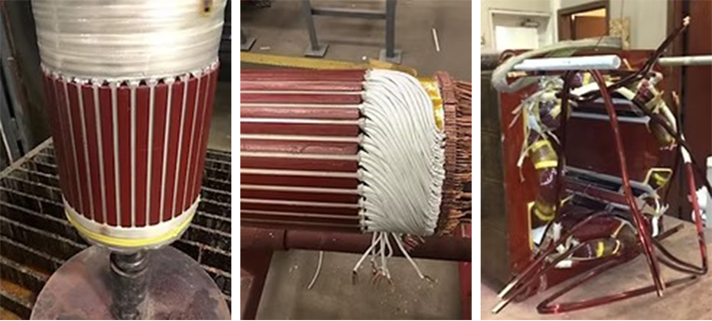 DC motor or generator rewinding or rebuilding